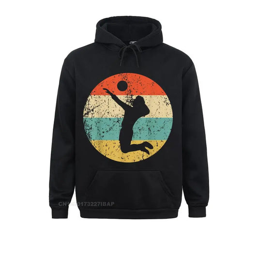 Volleyball Shirt Vintage Retro Volleyball Player Hoodie Fashionable Men Sweatshirts Long Sleeve Hoodies Moto Biker Clothes - Sky Dominator