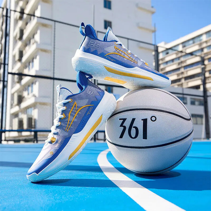 361 Degrees NEW DVD Team Basketball Shoes Men Sport Shoes Guard Cushioning Wear Resistant Protection Ankle Sneakers 672421113 - Sky Dominator