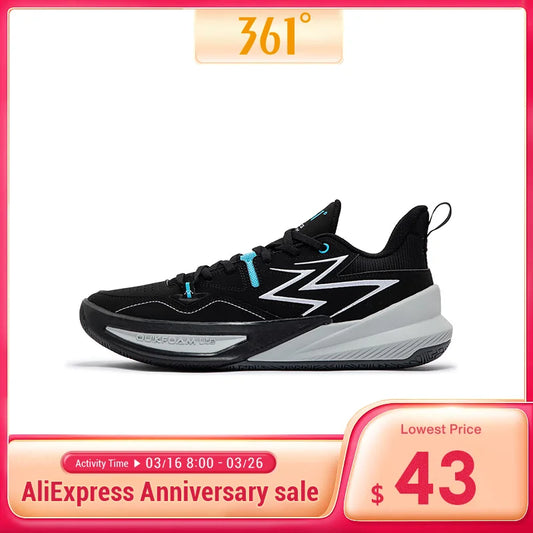 361 Degrees BIG3 Team 2.0 Men Basketball Shoe New Winter Leather Surface Wear-resistant Rebound Non-slip Male Sneakers 672441115 - Sky Dominator