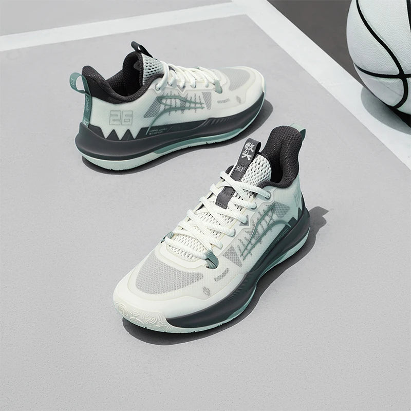 361 Degrees DVD Team Basketball Shoes Low-top Wear-resistant Non-slip Professional Actual Combat Cushion Male Sneakers 672431109 - Sky Dominator