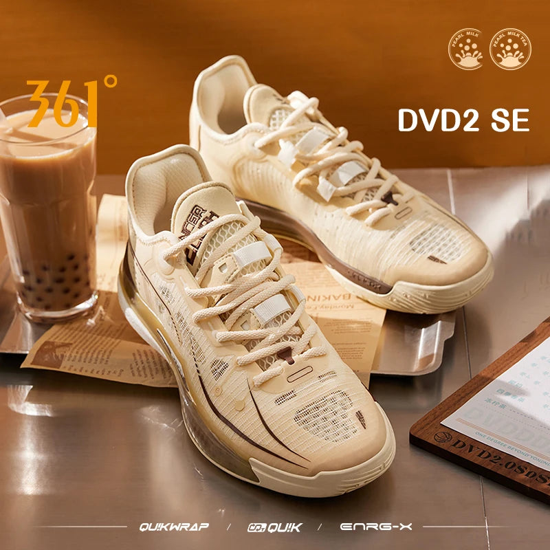 361 Degrees Men DVD2.0 SE Basketball Shoes Breathable Resistant Stable Professional Flexible Fashionable Male Sneakers 672421120 - Sky Dominator