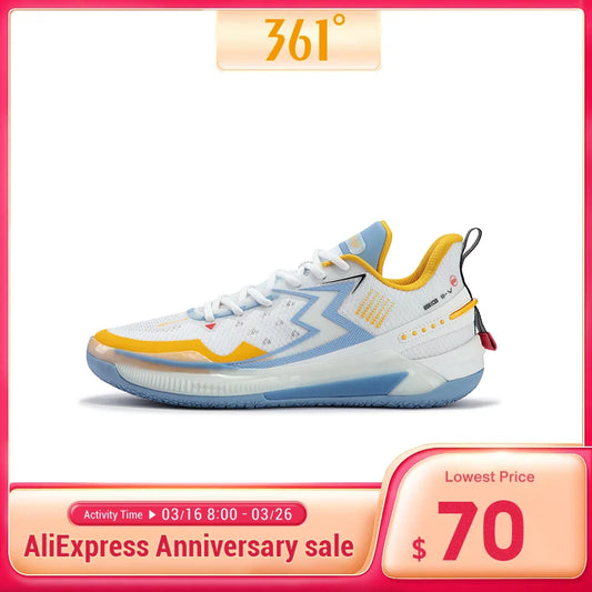361 Degrees BIG3 5.0 Quick Men Basketball Shoes Cushion Bounce Wearable Breathable Stable Support Comfort Male Sneaker 672431118 - Sky Dominator