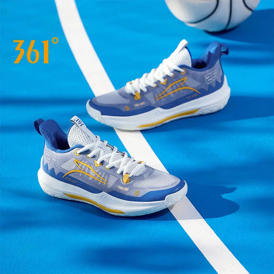 361 Degrees NEW DVD Team Basketball Shoes Men Sport Shoes Guard Cushioning Wear Resistant Protection Ankle Sneakers 672421113 - Sky Dominator